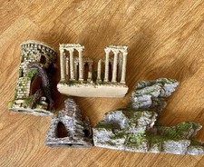 Fish Tank/Aquarium Ornaments x4 Large & Small Mix. Caves/Ornaments REDUCED 