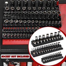 3Pcs Magnetic Socket Organizer Storage Holder Tool 1/4" 3/8" & 1/2" Drive Metric