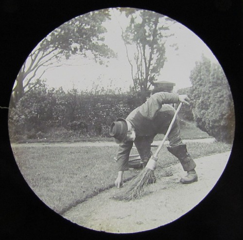 Glass magic lantern slide - magic,