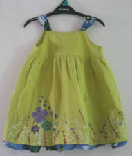 Cutey Couture Yellow Cotton Strappy Lined Party Dress. Age 18 - 24 months.