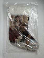 Dona Gelsinger Angel Lion & Lamb Fiber Optic Tapestry Christmas Stocking NIP
