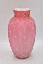 Vintage satin glass - satin, cranberry