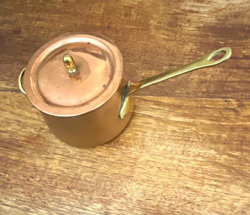 Vintage copper saucepan - copper,