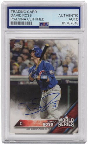 David ross signed cubs 2016 - signed,
