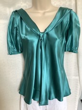 Silk turquoise Kalico puff