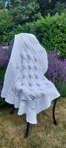 Hand knitted baby - knitted, shawl