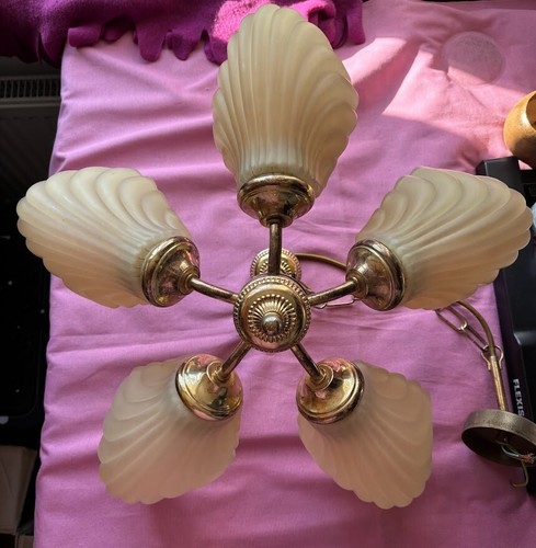 Art deco frosted glass - art, shell
