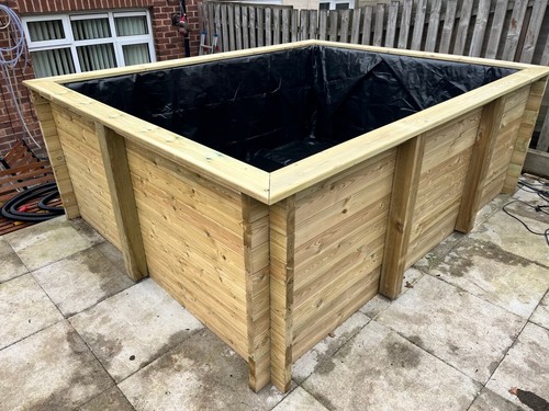 Raised 44mm tanalised log - log, wood