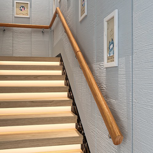 Wood handrail for steps stair - for,