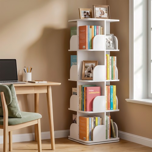 Tier rotating bookshelf - 4-tier,