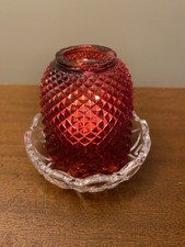 Vintage red glass fairy lamp - glass,