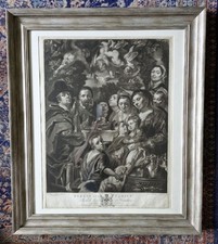 Rare antique Mezzotint print by James Watson (1740-1790)  " Rubens and family "