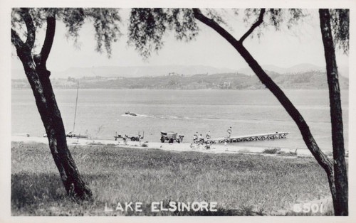 Postcard rppc lake elsinore - rppc,