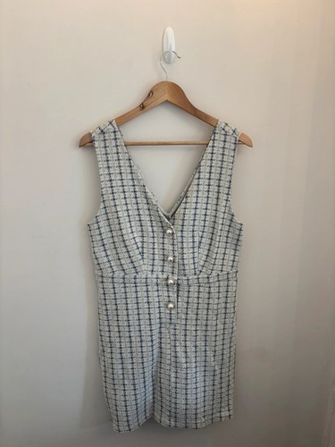 Chic grid check tweed - chic, pinafore