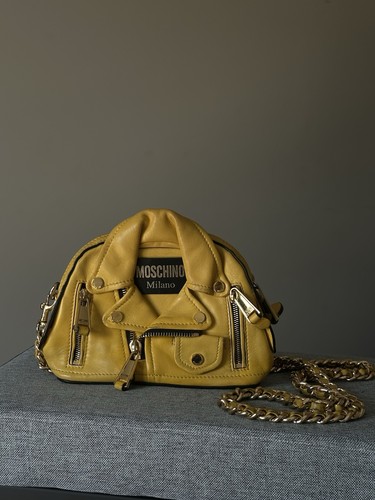 Moschino yellow leather small - moschino,