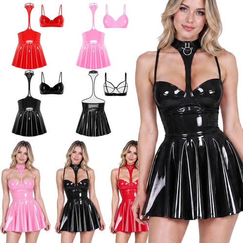 Women wet look - pvc, halter