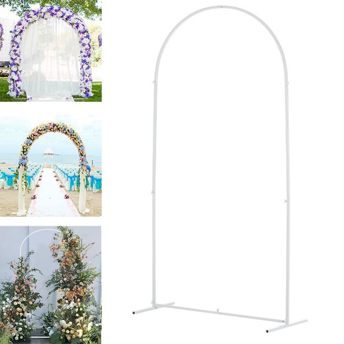 White wedding arch backdrop - white,