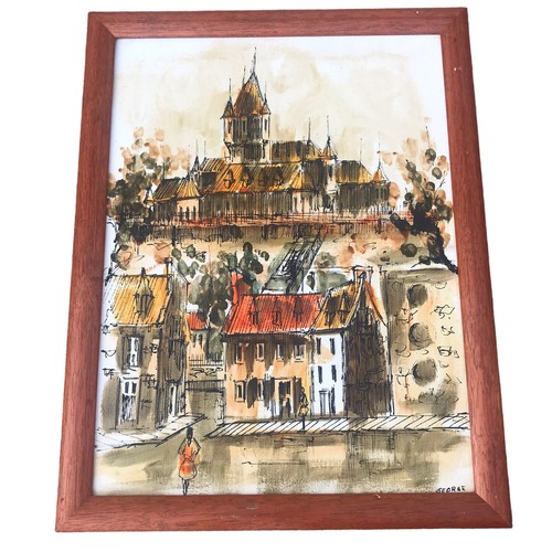 George signed modern art ink - signed,