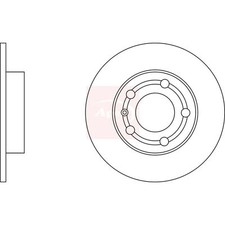 2x Brake Discs Solid For Skoda