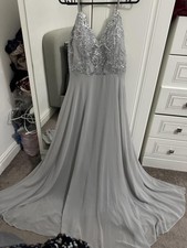 grey floral gown - size M