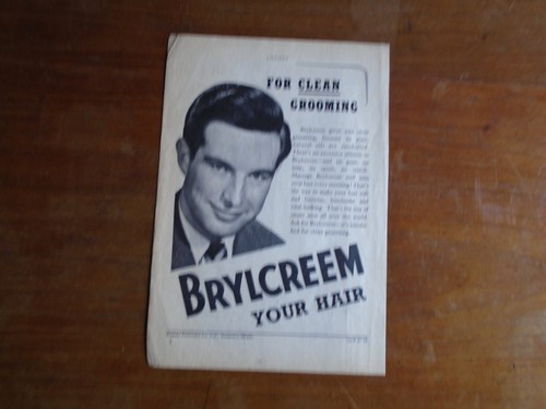 Vintage advert brylcreem - vintage,