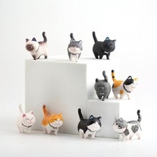 9 Pcs Mini Resin Cat Resin