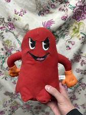 VINTAGE PAC-MAN BLINKY RED GHOST PLUSH by Official NAMCO TOY FACTORY - 24cm