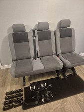 VW Transporter Kombi Seats 2 + 1 Includes Floor Brackets And Seat Belts
