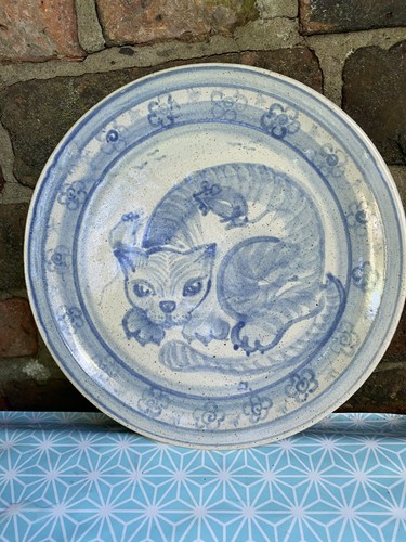 Vintage studio pottery cat - pottery,