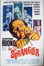 The Strangler 1964 creepy Victor Buono ripping head off doll! US Poster
