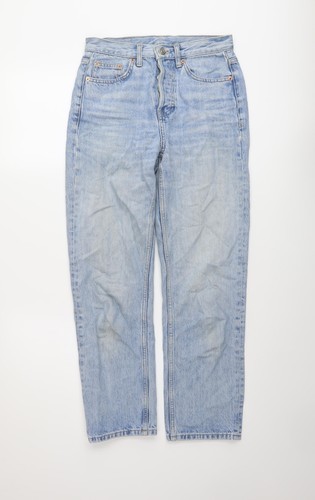 Topshop womens blue cotton mom - womens,