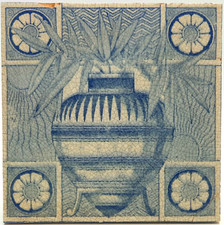 Aesthetic Fireplace Tile Blue & White Cristopher Dresser Style C1880