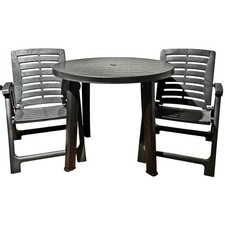 Black Round Outdoor Table &