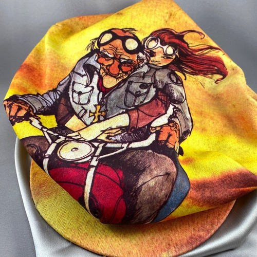Motorcycle couple artist - motorcycle,