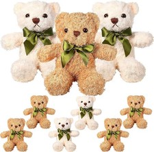 LYCN 9 Pack Teddy Bears Bulk, 25cm Bear Plush Toy, Small Cute Soft Bear Stuffed