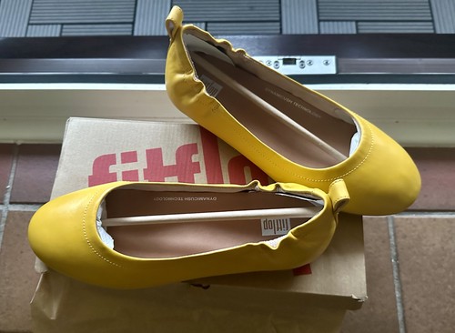 Yellow fitflop allegro leather - yellow,