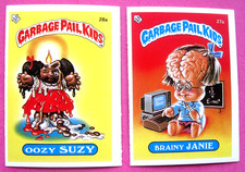 GPK Series One UK Garbage Pail Kids Sticker, 1985 #'s 31a & 32a  Condition VG+