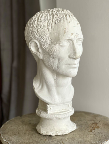 Large midcentury plaster bust - large,