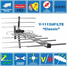 4G READY - CLASSIC HIGH GAIN DIGITAL TV AERIAL ANTENNA FREEVIEW + FREEVIEW HD