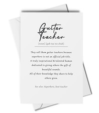 Guitar teacher definition