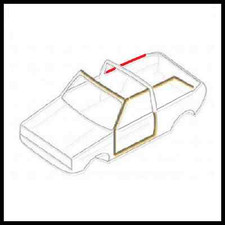 VW GOLF MK1 CABRIO O/S REAR SIDE WINDOW SCRAPER RUBBER SEAL (INNER) Convertible