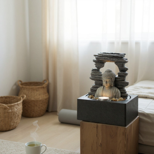Buddha water feature - buddha, indoor