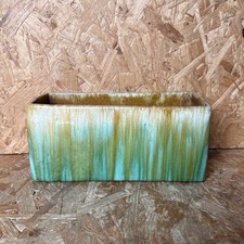 Vintage John Campbell Tasmania Australian Studio Pottery Planter Trough Green 8"