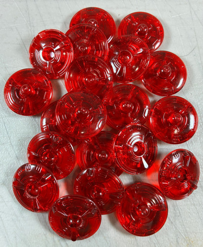 20x red plastic ships - red,