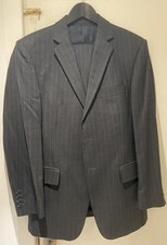Ede & Ravenscroft 100% Wool Men’s Winter Suit - Pinstripe - Incl. 2 TROUSERS 