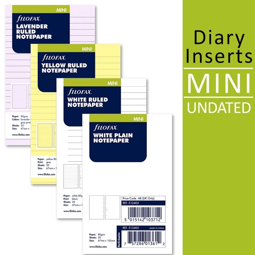 Filofax mini ruled plain - filofax, or
