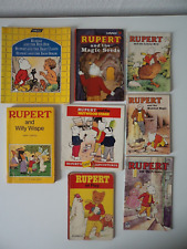 8 Vintage Rupert Bear Books Ladybird St Michael Woolworths Express Newspapers