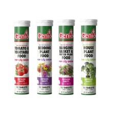 Genie Pop Fizz Grow Water Soluble Fertiliser Tablets 4 Different Varieties