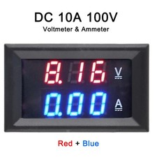 Red Blue LED Display DC 0-100V