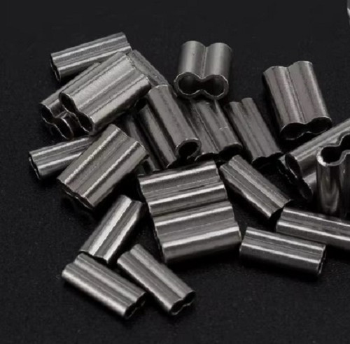 Fishing double tube crimps - tube,